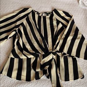 Open back, peplum blouse